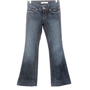 VTG Y2K J Brand Low Rise Flared Wide Bell Bottom Dark Wash Stretch Denim Jean 25